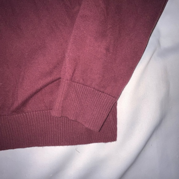 Izod Burgundy Red Quarter Zip Pullover Sweater Size 2XL - Picture 5 of 8